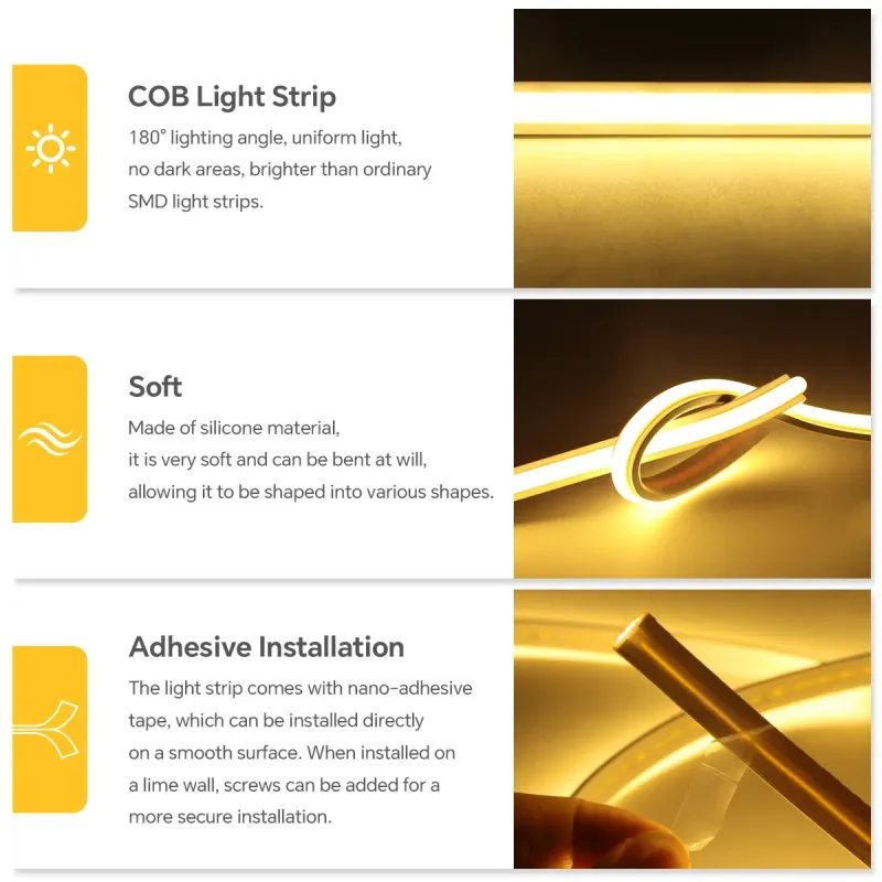 COB LED Strip 220V Neon Rope Light 3
