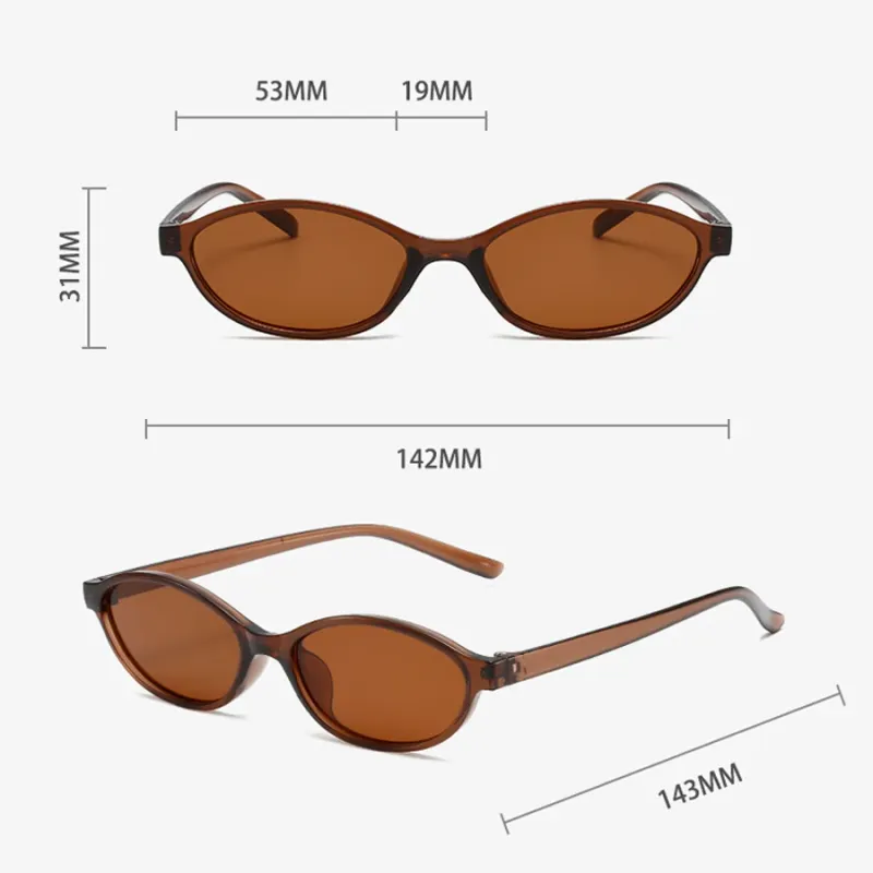 Retro Oval Cat-Eye Sunglasses 6