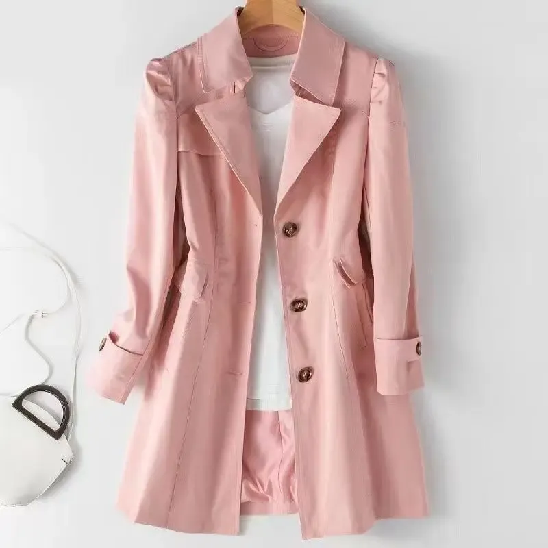Korean Slim Trench Coat Women 2