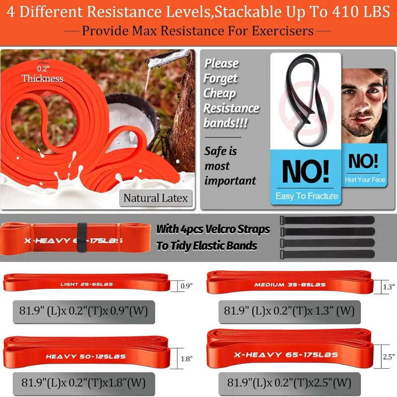 Heavy-Duty Resistance Band Bar Set 5