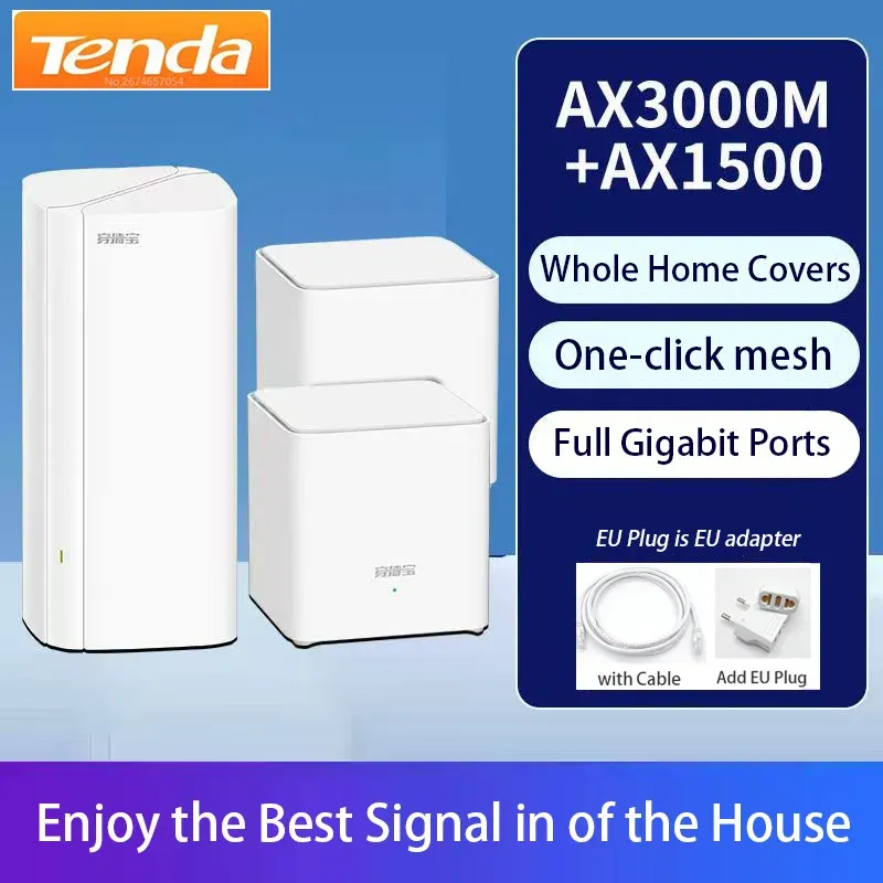 Tenda AX3000+ AX1500 Mesh WiFi 6 System 1
