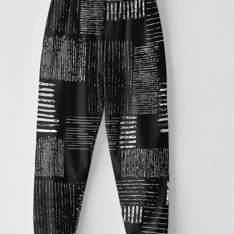 Striped Slim Fit Joggers with Pockets 5