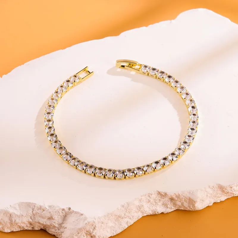 Zirconia Tennis Bracelet Crystal Charm 4