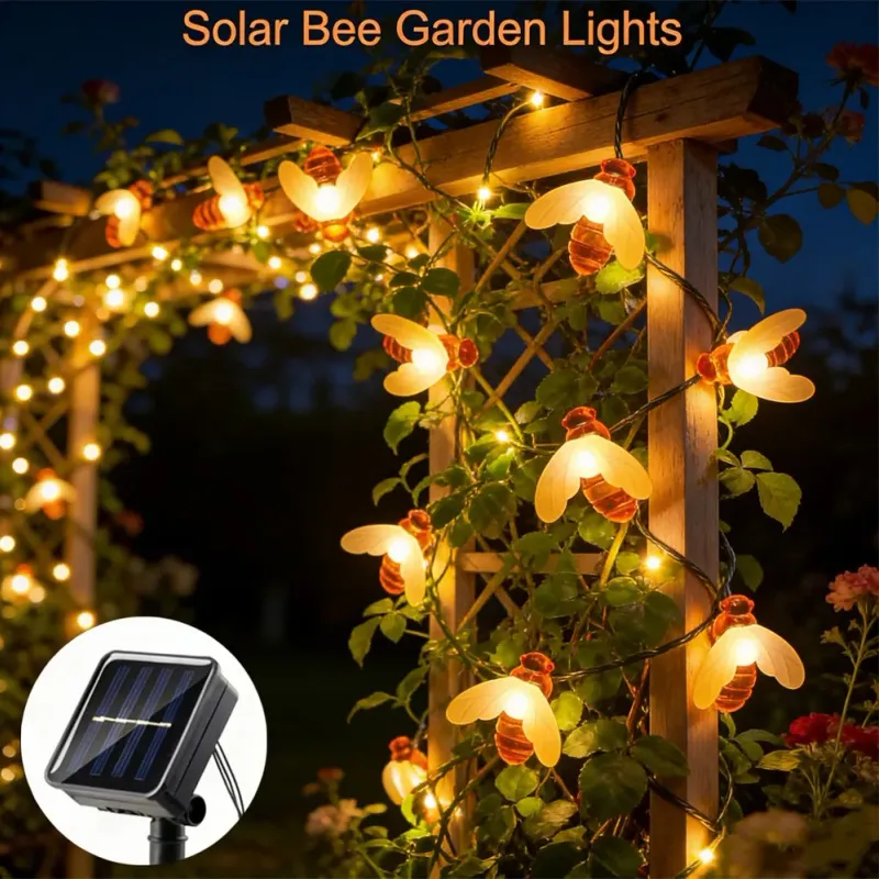 Solar Bee String Lights - Outdoor Decor 2