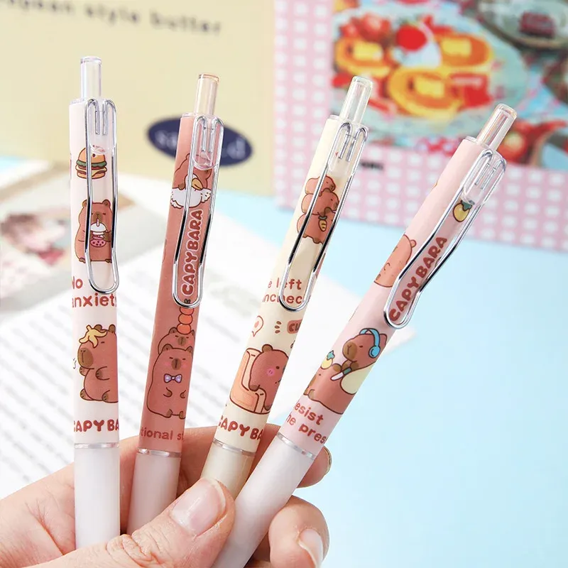 Capybara Gel Pens Set - 4Pcs Kawaii 3