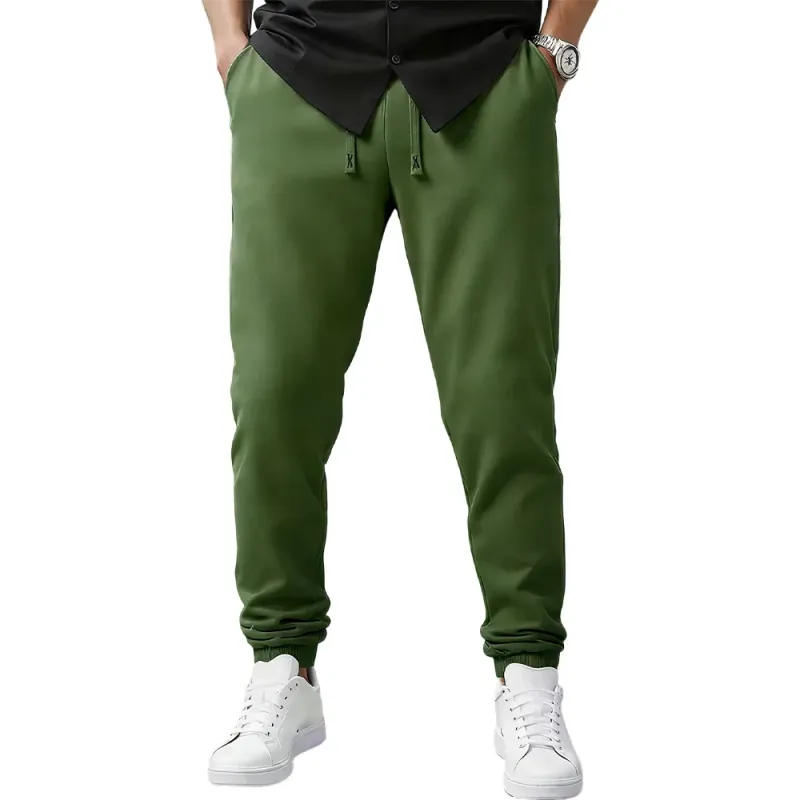 Men's Solid Color Sports Pants 5