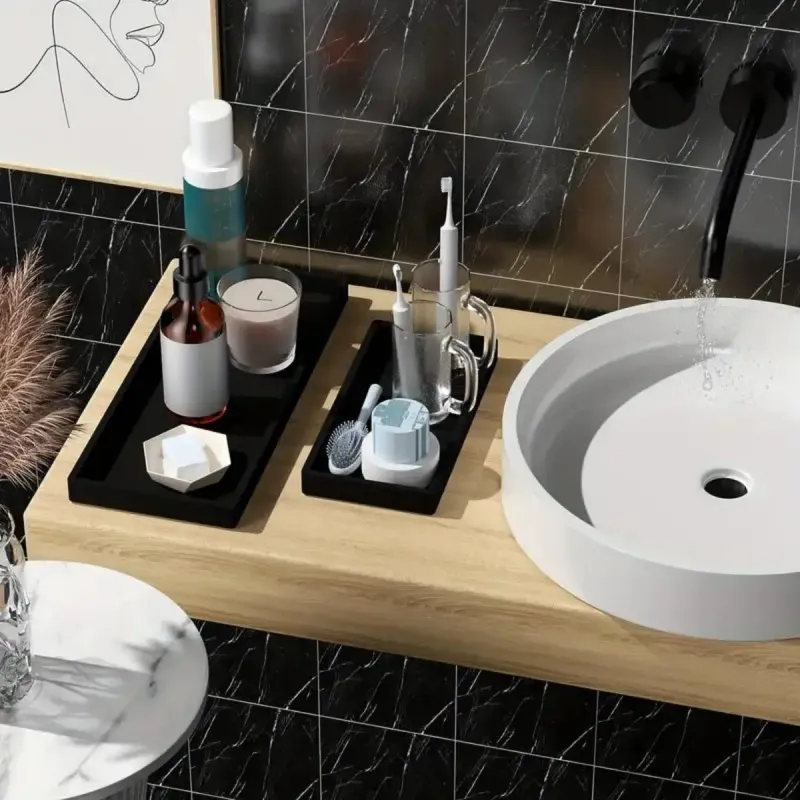 Silicone Bathroom Countertop Tray 5