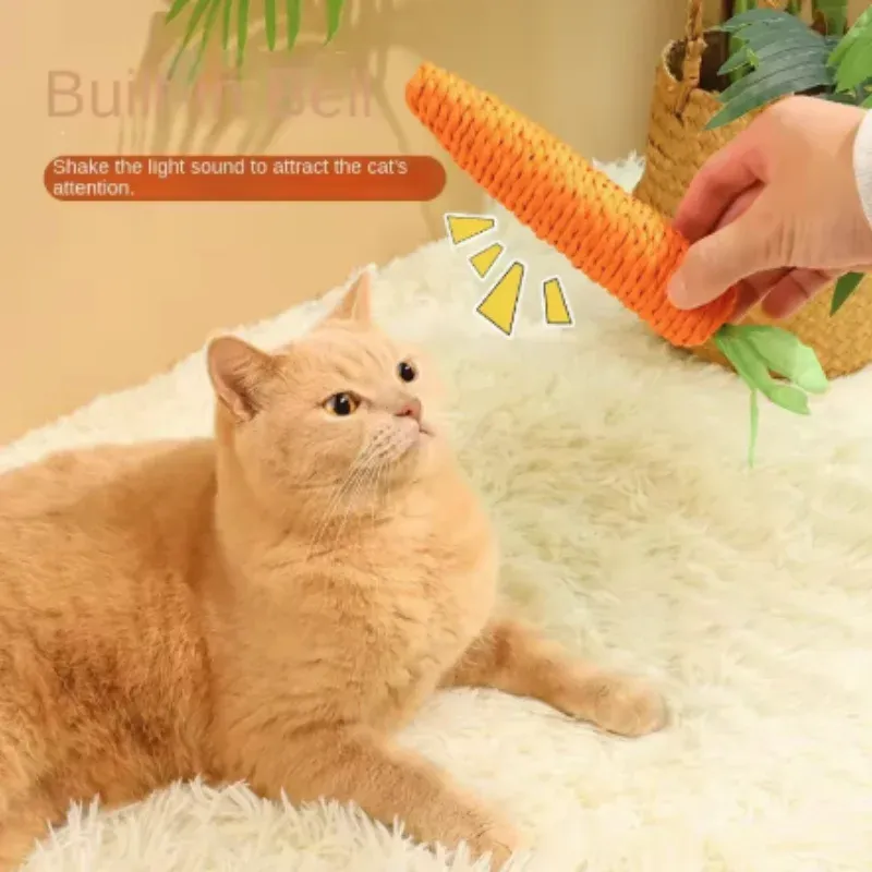 Cat Teething Sound Carrot Toy 5