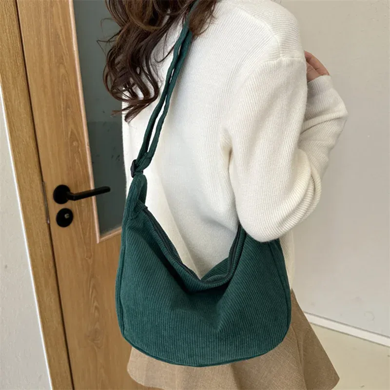 Corduroy Minimalist Crossbody Bag 2