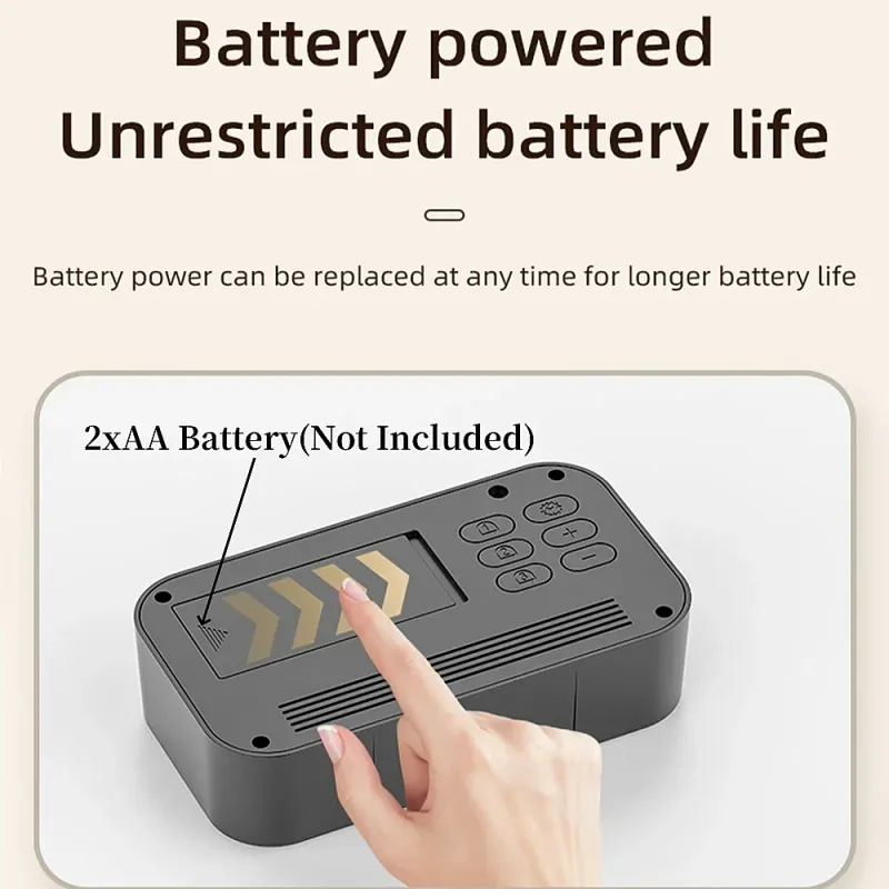 LCD Digital Alarm Clock with Temp 5