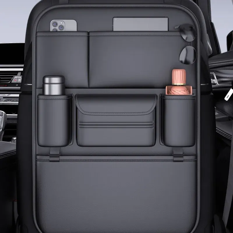 Luxury Faux Leather Car Seat Organizer 1