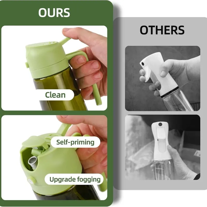 Olive Oil Sprayer Bottle Dark Green 2