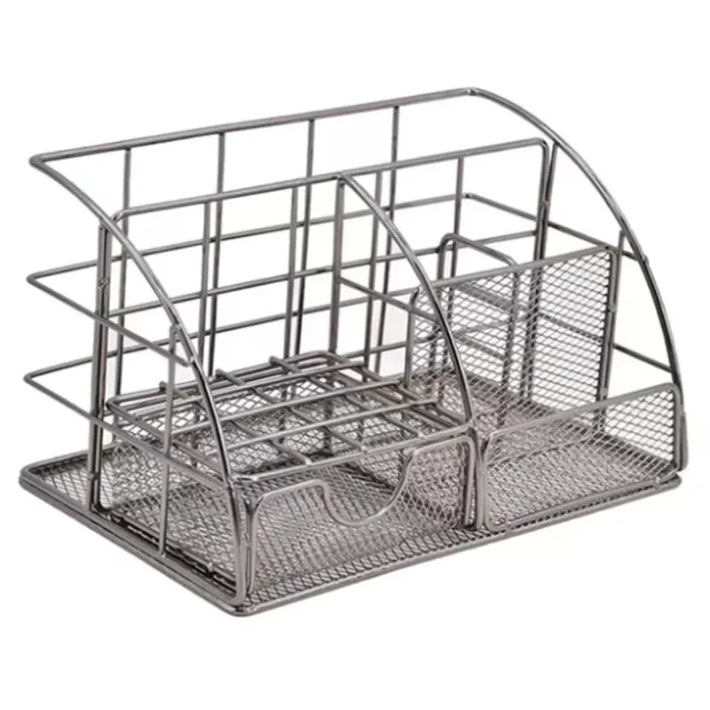 Rose Gold Mesh Desk Organizer 4