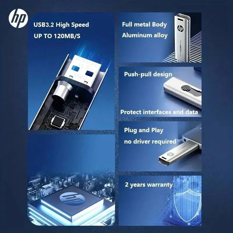 HP X796W USB 3.2 Metal Pen Drive 3