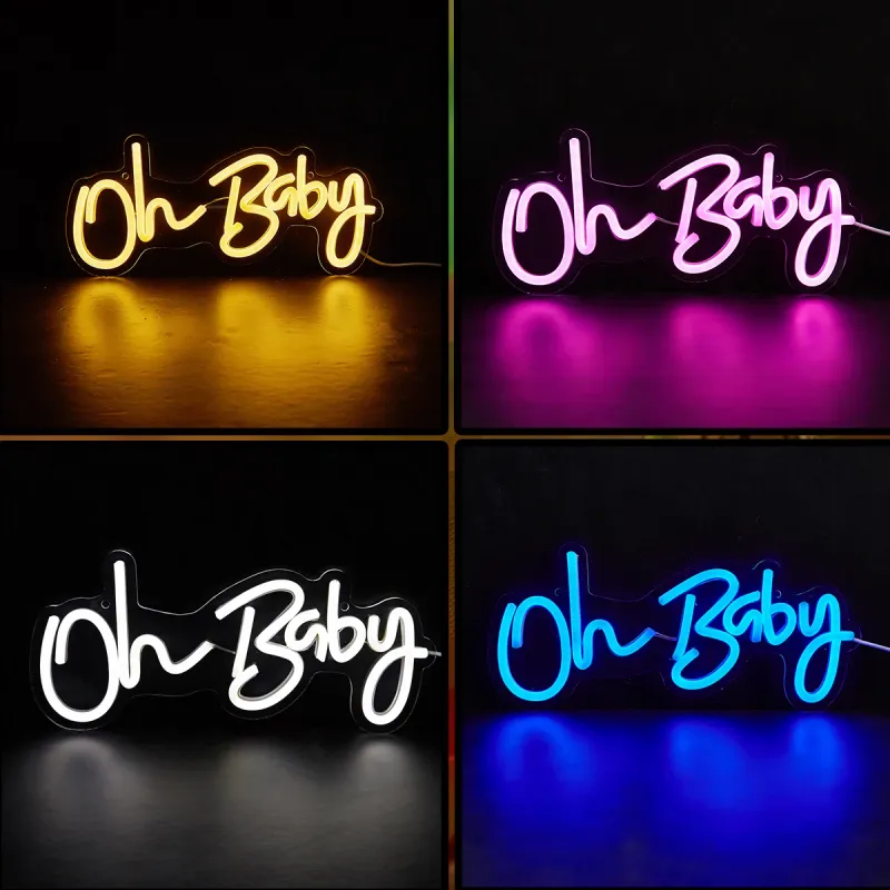 LED Neon 'Oh Baby' USB Sign 1