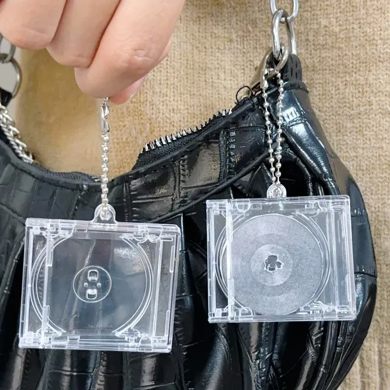 Transparent CD Keychains for DIY Decor 4