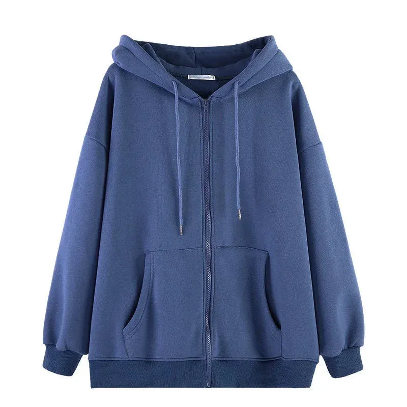 Loose Zip Up Hoodie - Korean Streetwear 1