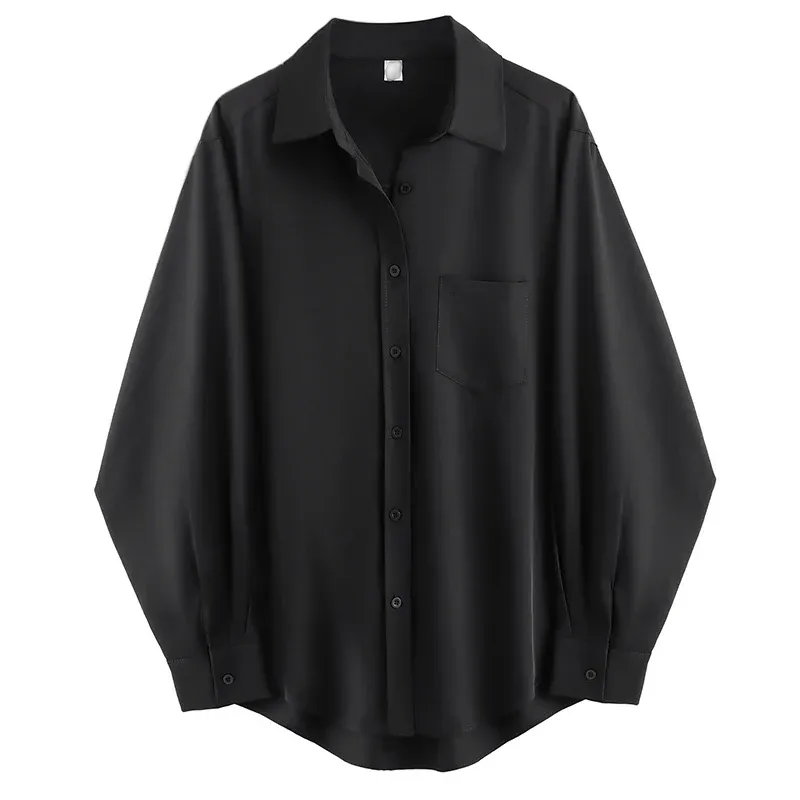 Women's Oversized White Button-Up Tunic Shirt 5
