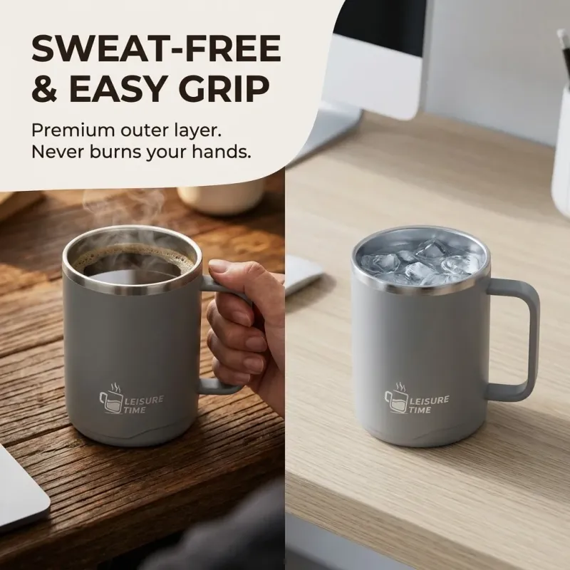 Insulated Coffee Mug with Handle 6