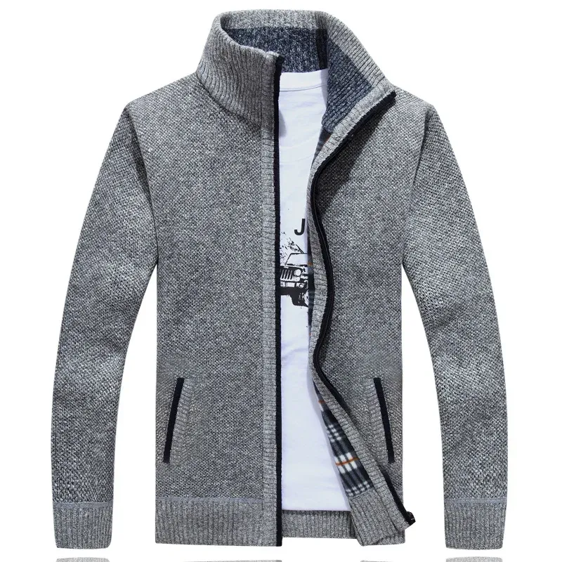 Men's Fleece Lined Knit Cardigan Jacket 5