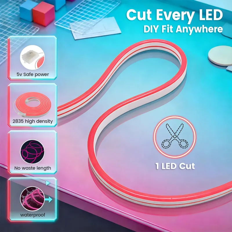 Battery Box LED Neon Flex Light Kit 5