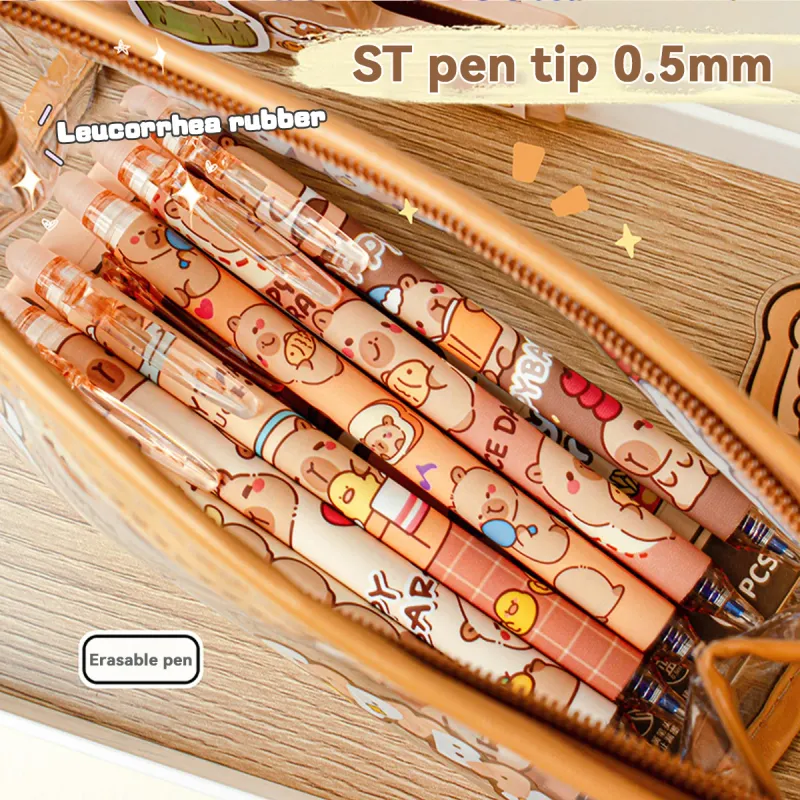 Capybara Kawaii Gel Pens Set 5
