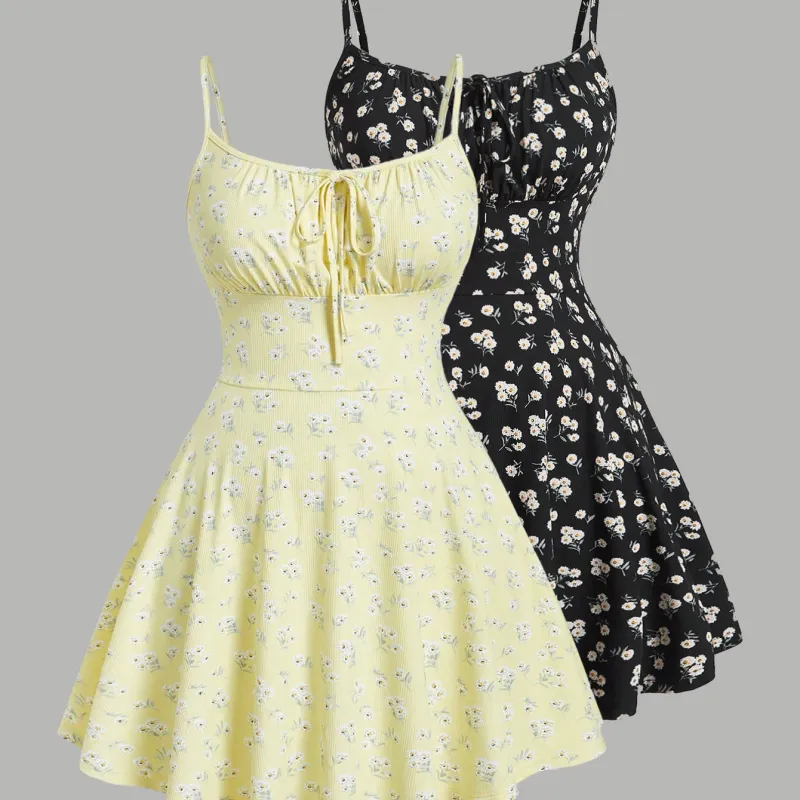 Floral Sleeveless Camisole Dress 1