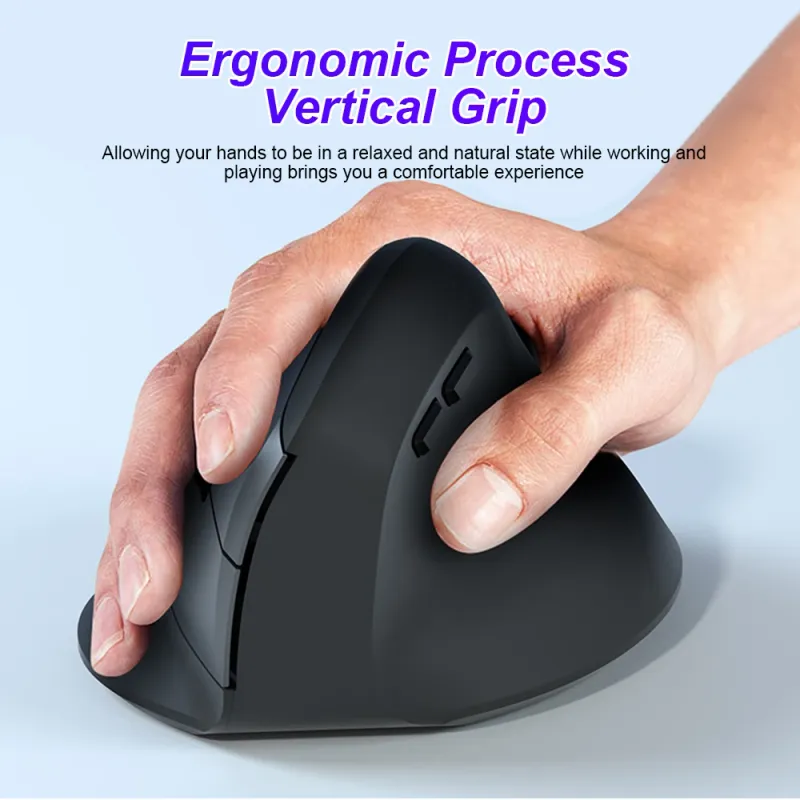 Vertical Wireless Mouse 2.4G + Bluetooth 5.2 5