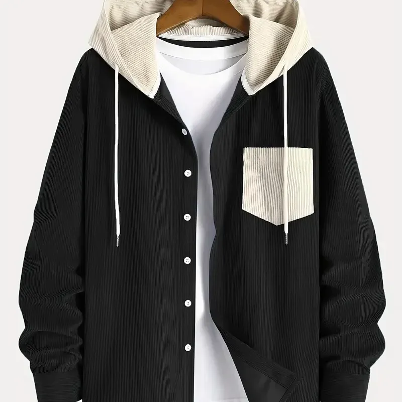 Men's Corduroy Hooded Jacket 1