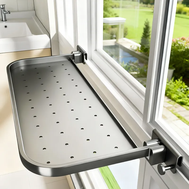 No Drill Foldable Drying Shelf 1