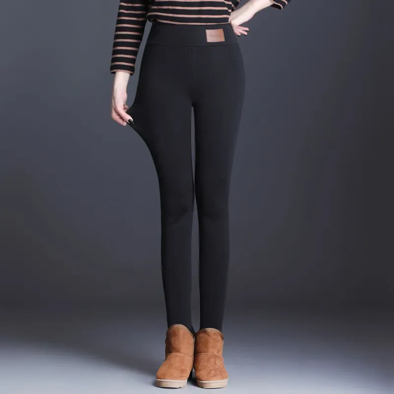 Seamless High Waist Lamb Fleece Leggings 6