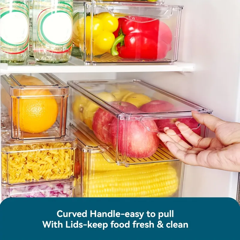 Clear Fridge Organizer Bins (2-Pack) 5
