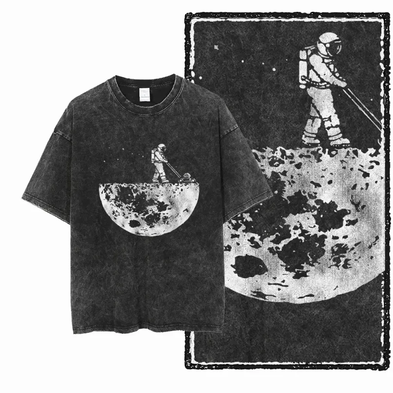 Astronaut Space Graphic Acid Wash Tee 4