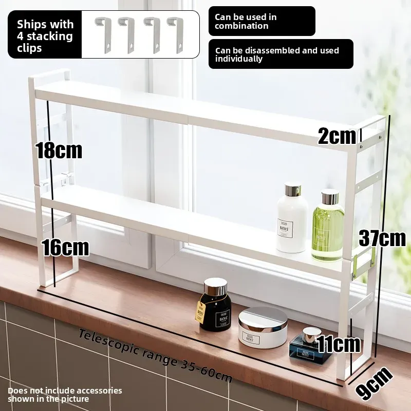 Double Layer Windowsill Shelf 4