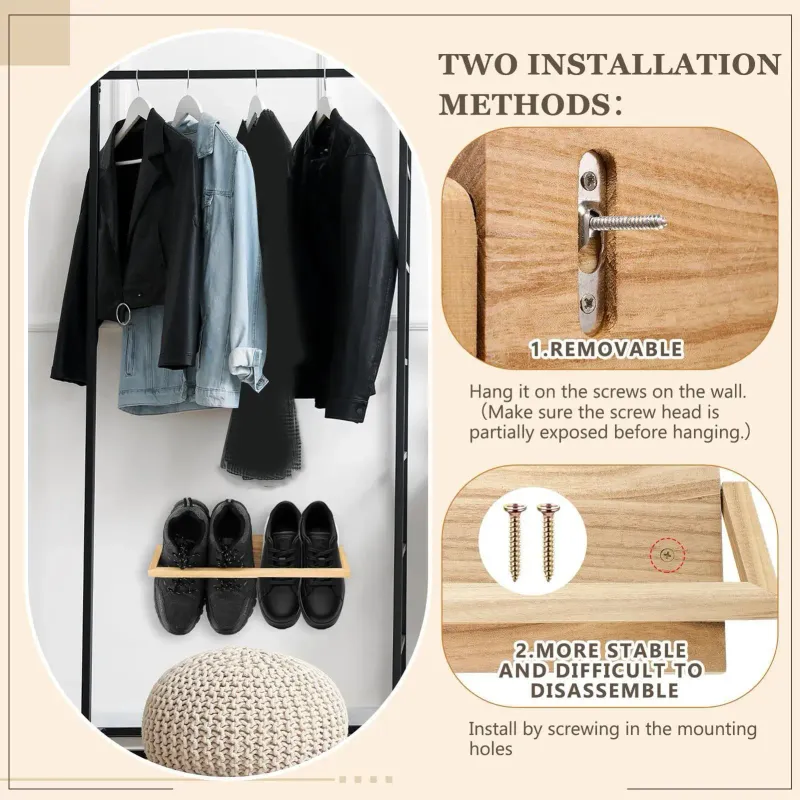Wall Mounted Shoe Rack Organizer 4