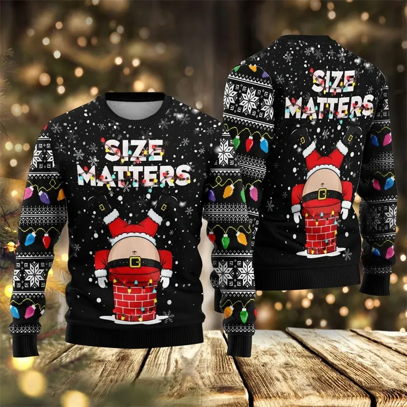 Santa Claus 3D Christmas Sweater Pullover 1