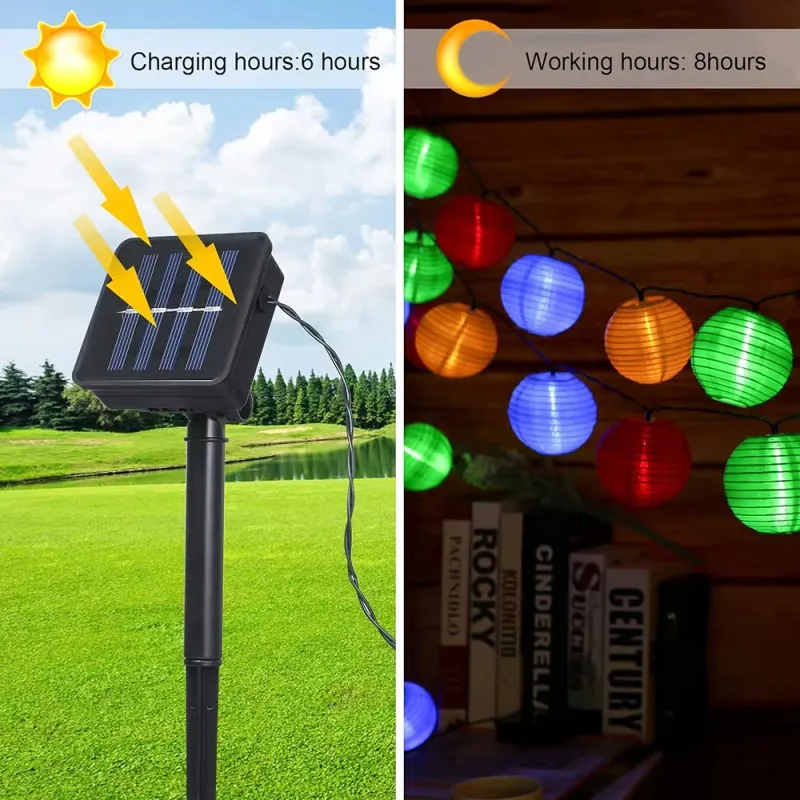 Solar Lantern String Lights - 3.5M 2