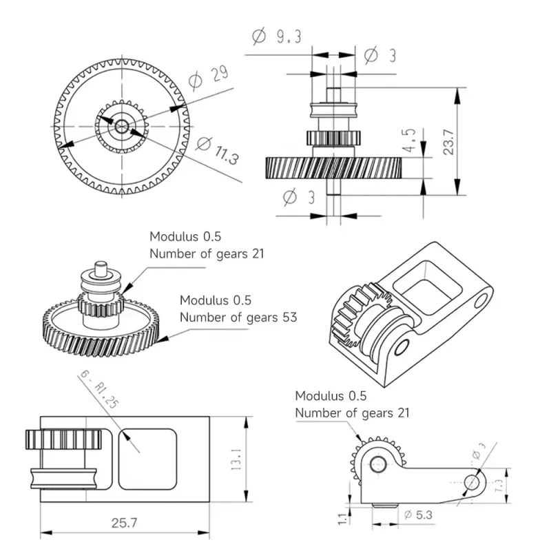 Bambu Lab Hardened Steel Extruder Gear 6