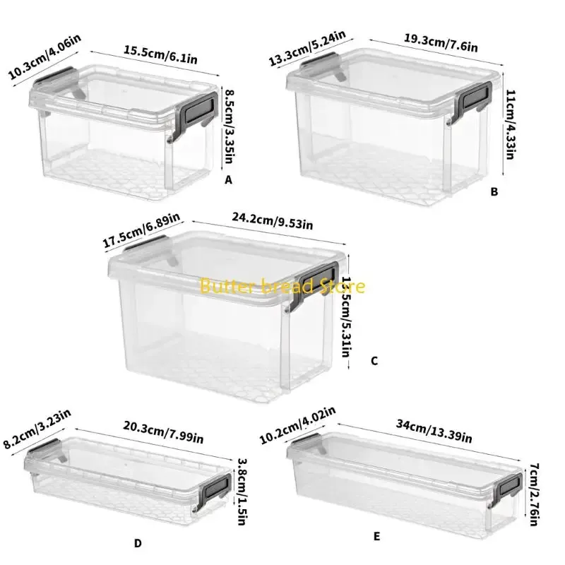 W89C Clear Stackable Storage Bins 6