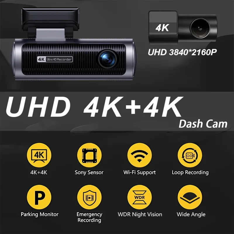 4K Dual Lens Dash Cam with GPS 2