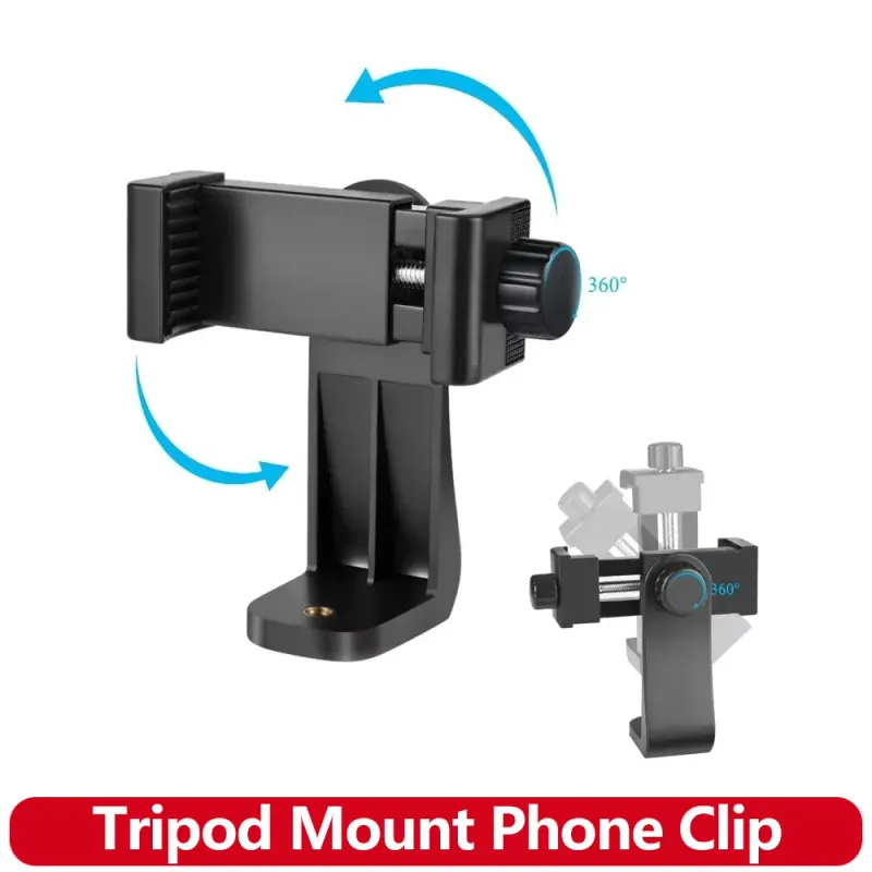 360° Tripod Mount Phone Clip Holder 1