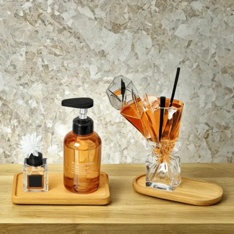 Bamboo Organizer Tray Set for Bathroom 4