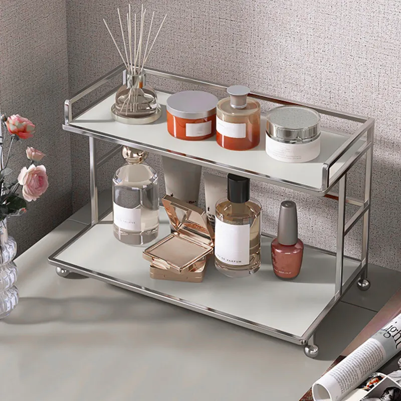White Counter Storage Rack Organizer 6