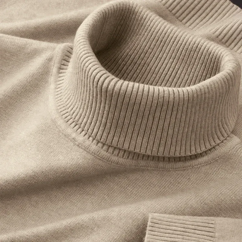 Men's Knitted Turtleneck Pullover Sweater 1