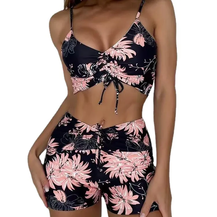 Floral High Waist Push Up Bikini 6