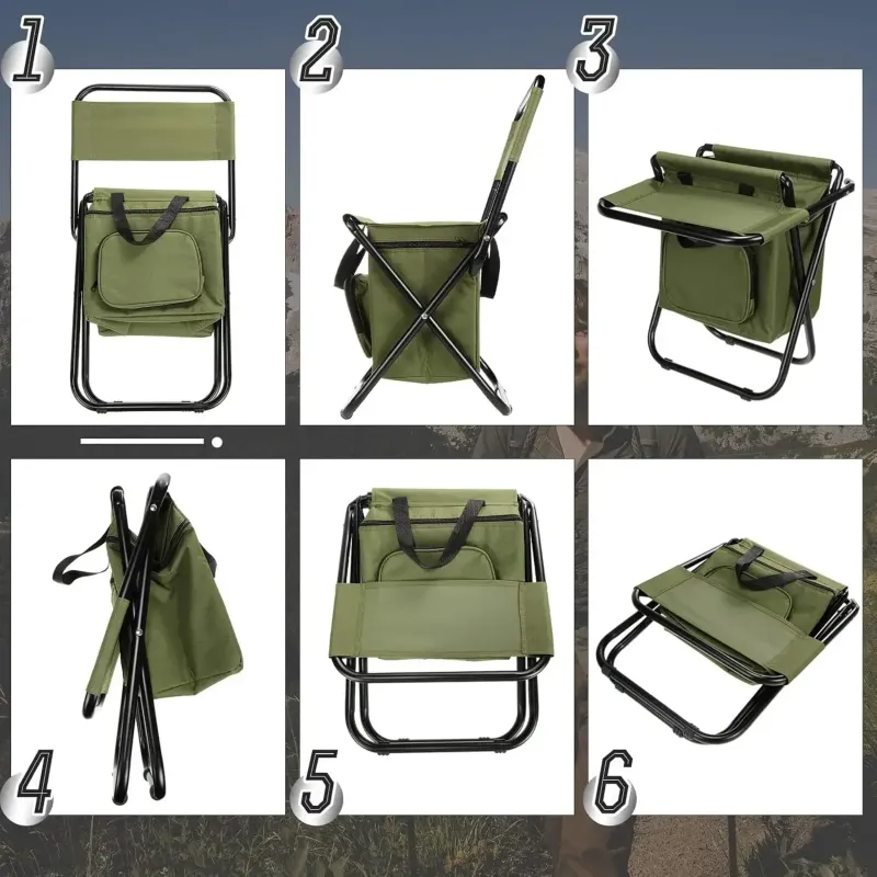 Folding Fishing Stool with Cooler 3