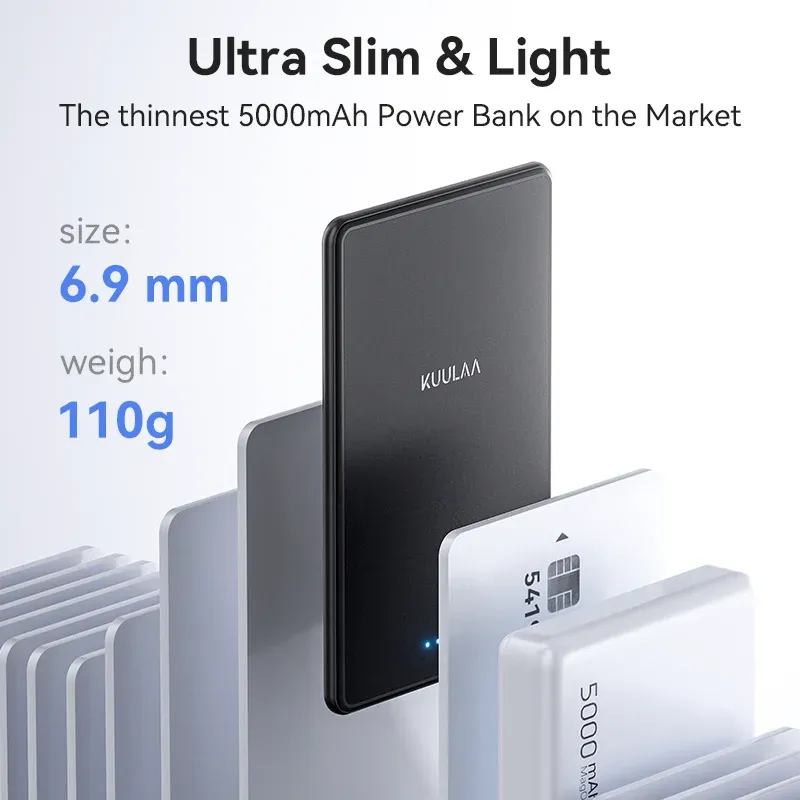 KUULAA Magnetic Wireless Power Bank 5000mAh 2