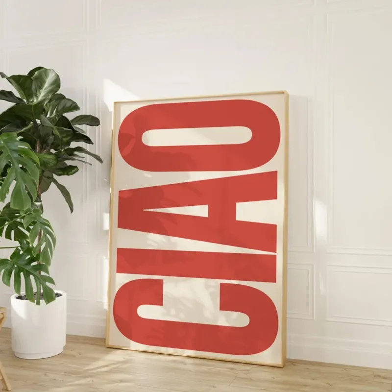 Giao Letters Italian Quote Wall Art 5