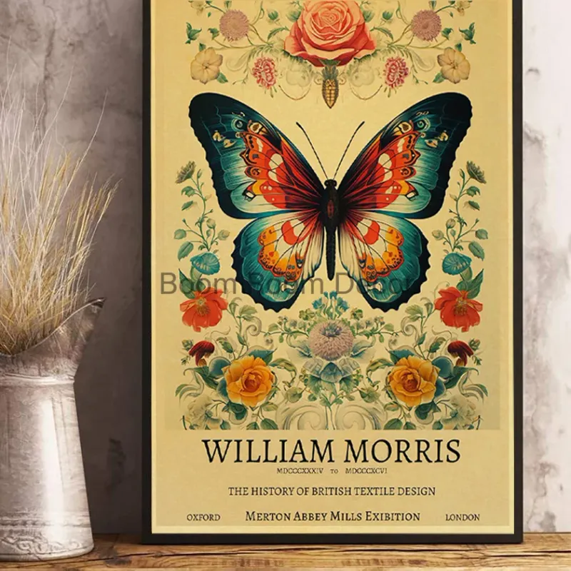 Vintage William Morris Kraft Paper Poster 6