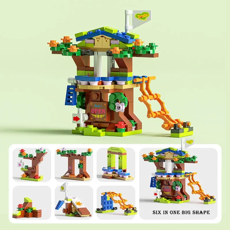 Mini Mixer Truck Building Blocks Set 4